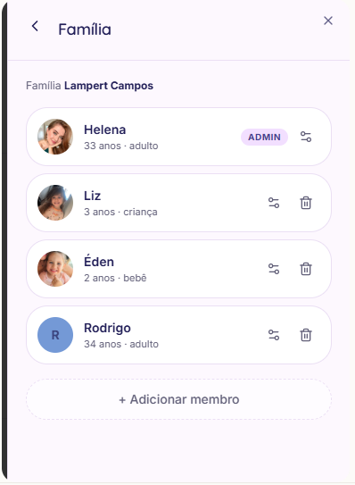 Tela do FamíliaCheck 5