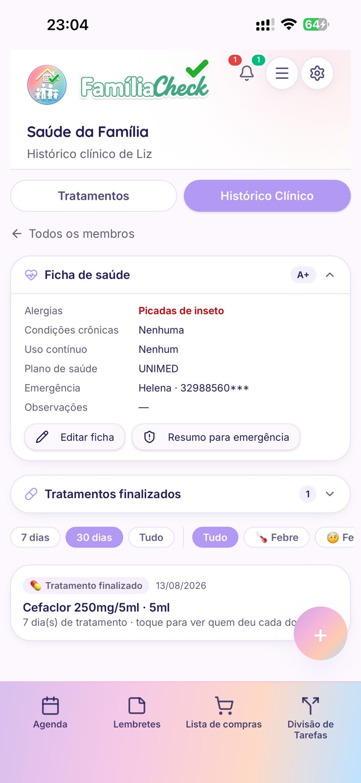 Aba Saúde da Família (Bônus)