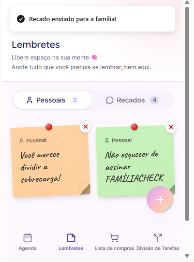 Tela do FamíliaCheck 2